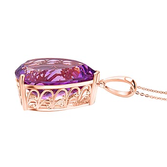 https://tjcuk.sirv.com/Products/44/0/4403845/Rose-De-France-Amethyst-Pendant-with-Chain-Size-20-in-18K-RG-Vermeil-S_4403845_3.jpg?w=342&h=342