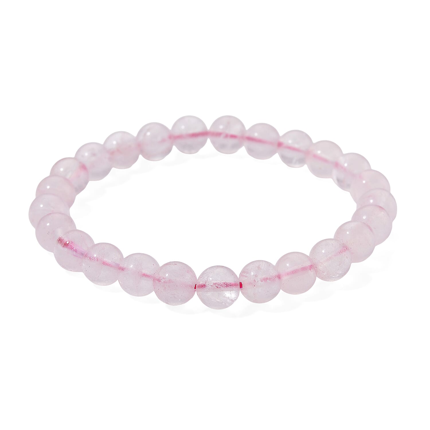 Natural Rose Quartz Set Of Sphere With Stand & Bracelet (Size 7.5 Strechable) 736.00 Ct.
