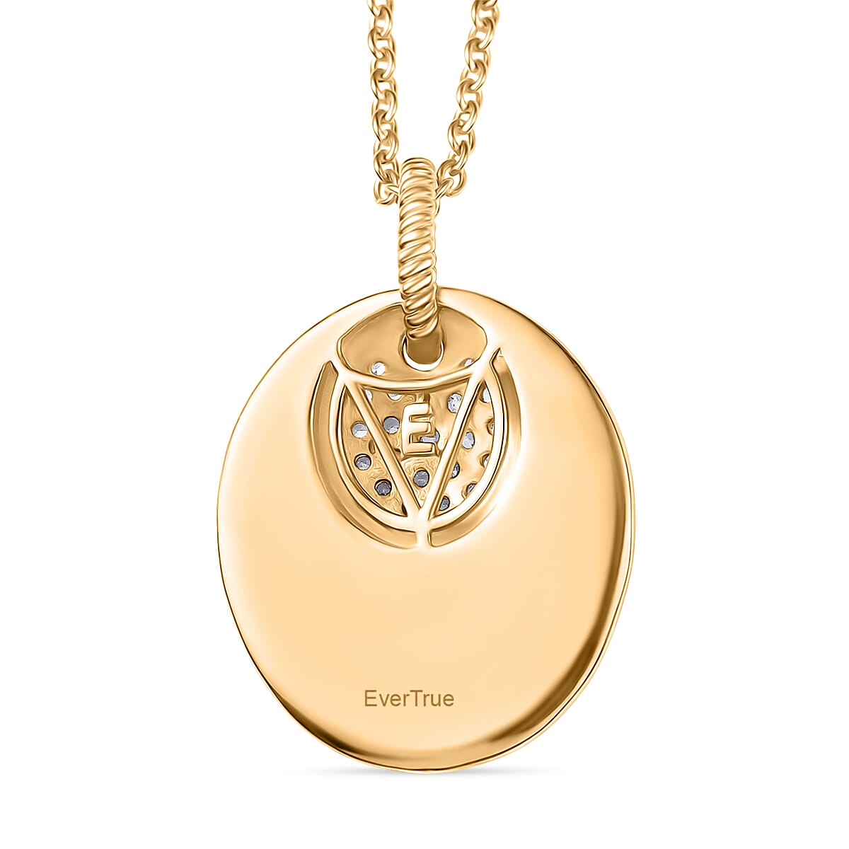 White Zircon Pendant with Chain (Size 20)