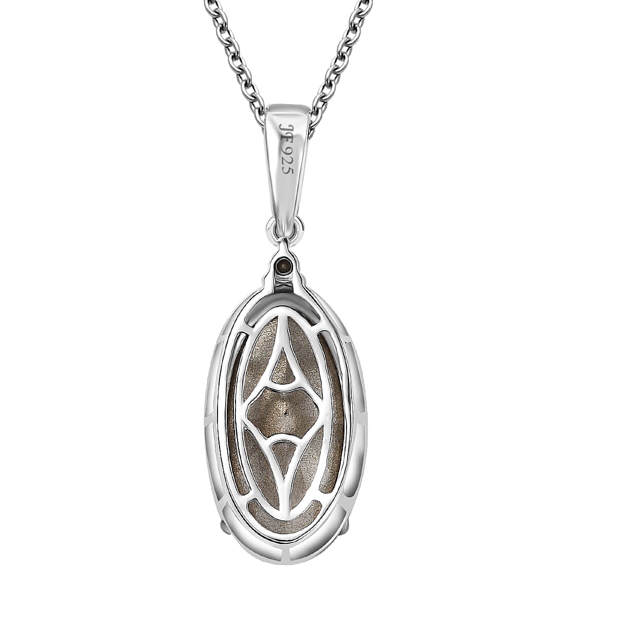 Swarovski Crystal and White Swarovski Crystal Pendant with Chain (Size 20) in Platinum Overlay Sterling Silver 5.17 Ct.