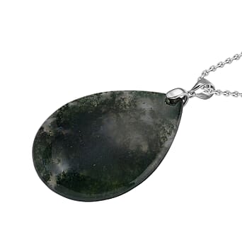 https://tjcuk.sirv.com/Products/44/0/4409370/Moss-Agate-Pendant-with-Chain-Size-20-with-Lobster-Clasp-in-Rhodium-Ov_4409370_2.jpg?w=342&h=342