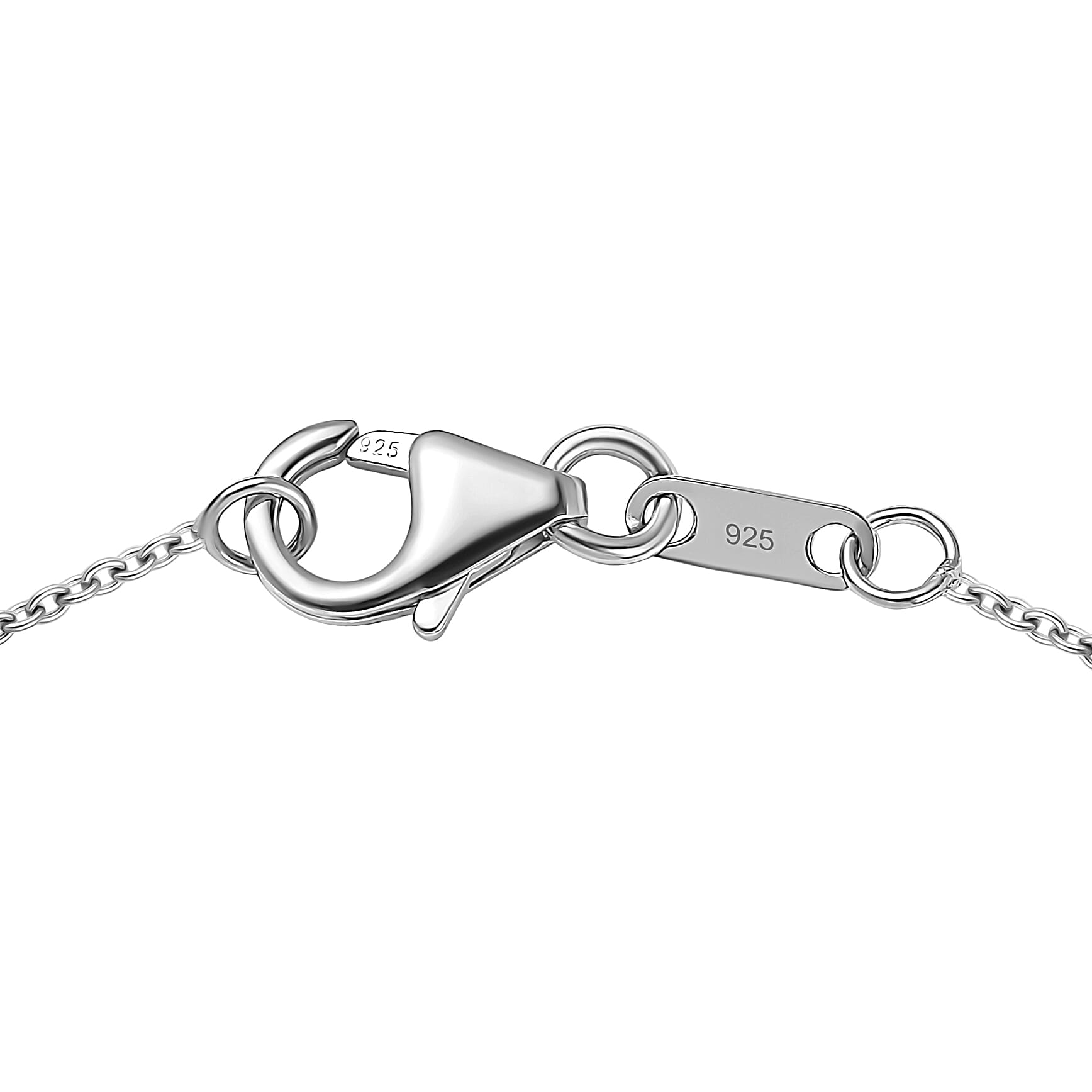 Luxuriant Lab Grown Diamond (SI-GH) Pendant with Chain (Size 20) in Rhodium Overlay Sterling Silver 0.50 Ct.