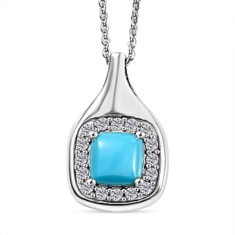 https://tjcuk.sirv.com/Products/44/1/4410428/Maria-Turquoise-White-Zircon-Pendant-with-Chain-Size-20-in-Rhodium-Ove_4410428.jpg?w=342&h=342