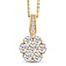 Moissanite Pendant with Chain (Size 20) in Yellow Gold Plated Sterling Silver 1.22 Ct.