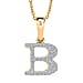 LUXURIANT Lab Grown Diamond Y Initial Pendant with Chain (Size 18 - 2 Ext) in 18K Vermeil Yellow Gold Plating Sterling Silver (VS-EF)