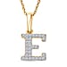 LUXURIANT Lab Grown Diamond Y Initial Pendant with Chain (Size 18 - 2 Ext) in 18K Vermeil Yellow Gold Plating Sterling Silver (VS-EF)