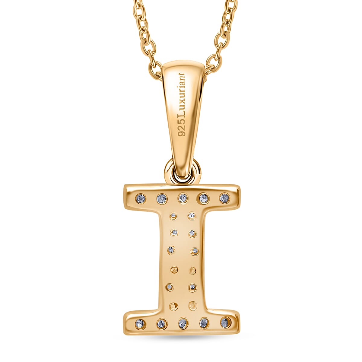 Luxuriant Lab Grown Diamond (VS-EF) Pendant with Chain (Size 18 - 2) in 18K Vermeil Yellow Gold Plating Sterling Silver