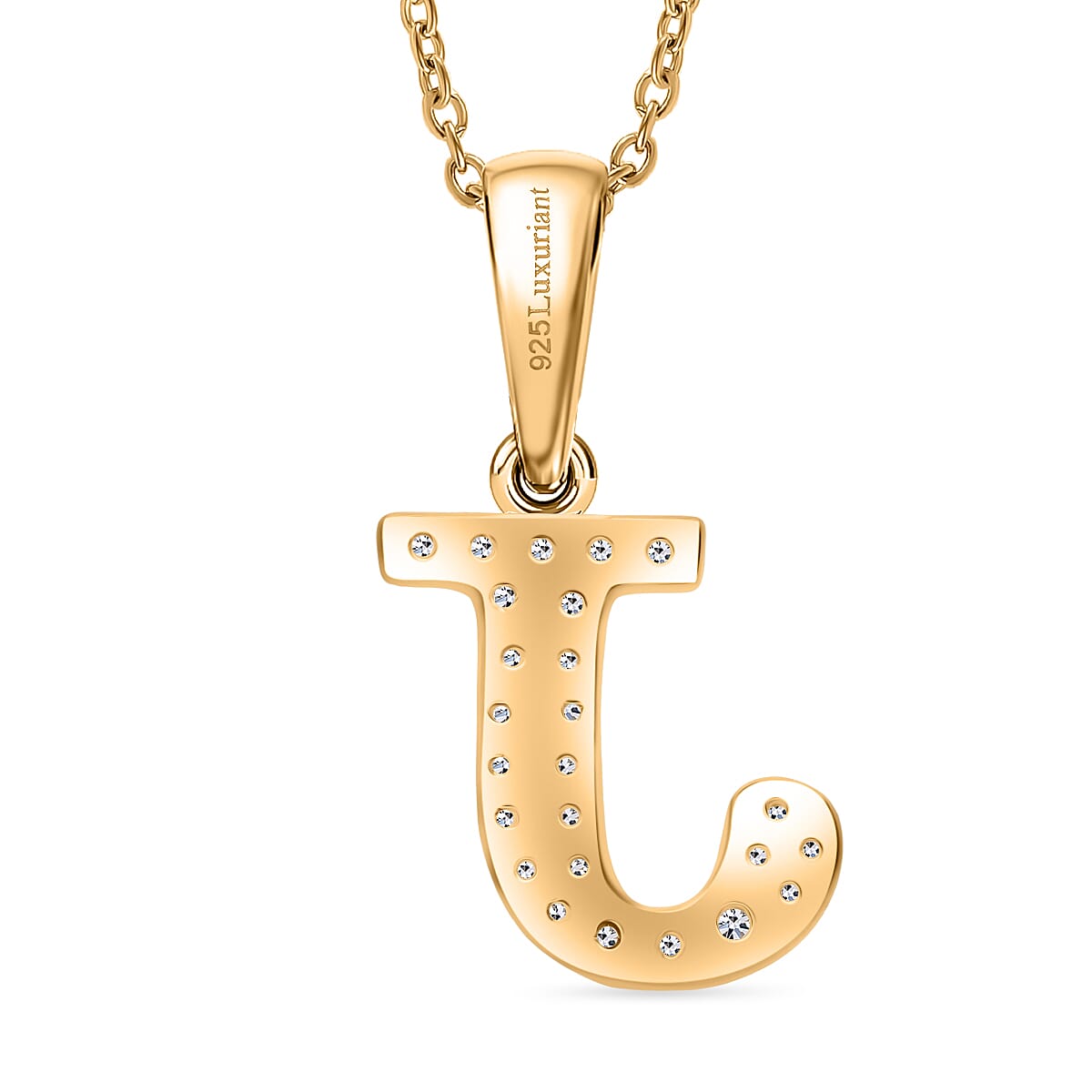 Luxuriant Lab Grown Diamond (VS-EF) Pendant with Chain (Size 18 - 2) in 18K Vermeil Yellow Gold Plating Sterling Silver