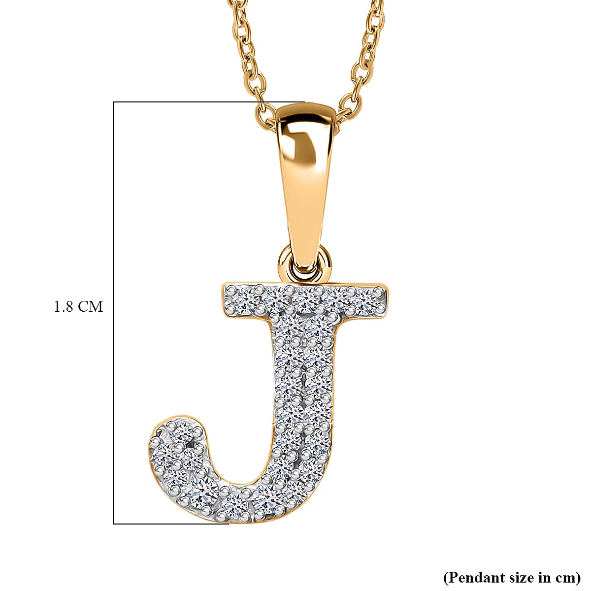 Luxuriant Lab Grown Diamond (VS-EF) Pendant with Chain (Size 18 - 2) in 18K Vermeil Yellow Gold Plating Sterling Silver
