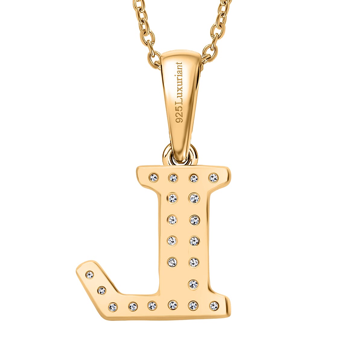 Luxuriant Lab Grown Diamond (VS-EF) Pendant with Chain (Size 18 - 2) in 18K Vermeil Yellow Gold Plating Sterling Silver