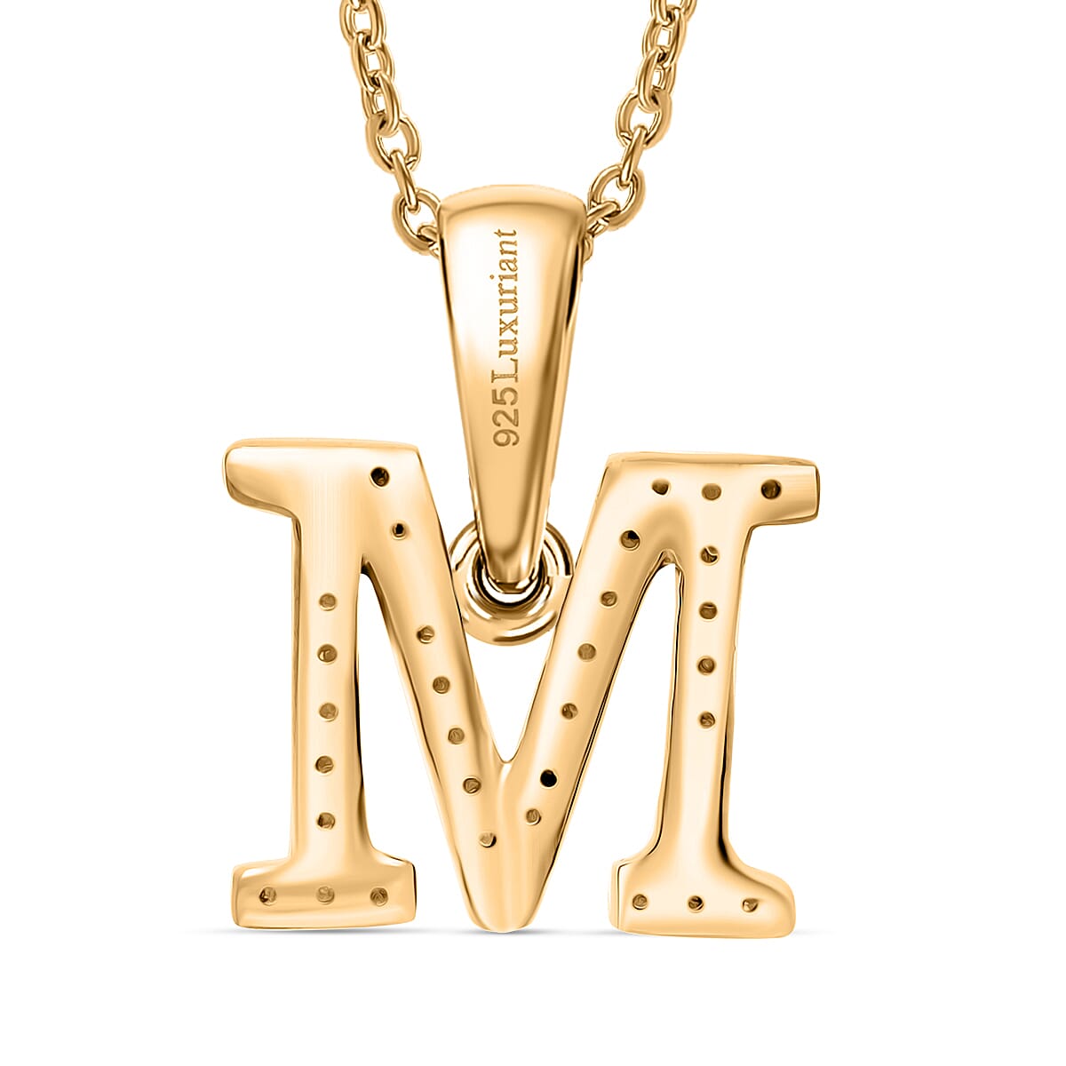 Luxuriant Lab Grown Diamond (VS-EF) Pendant with Chain (Size 18 - 2) in 18K Vermeil Yellow Gold Plating Sterling Silver