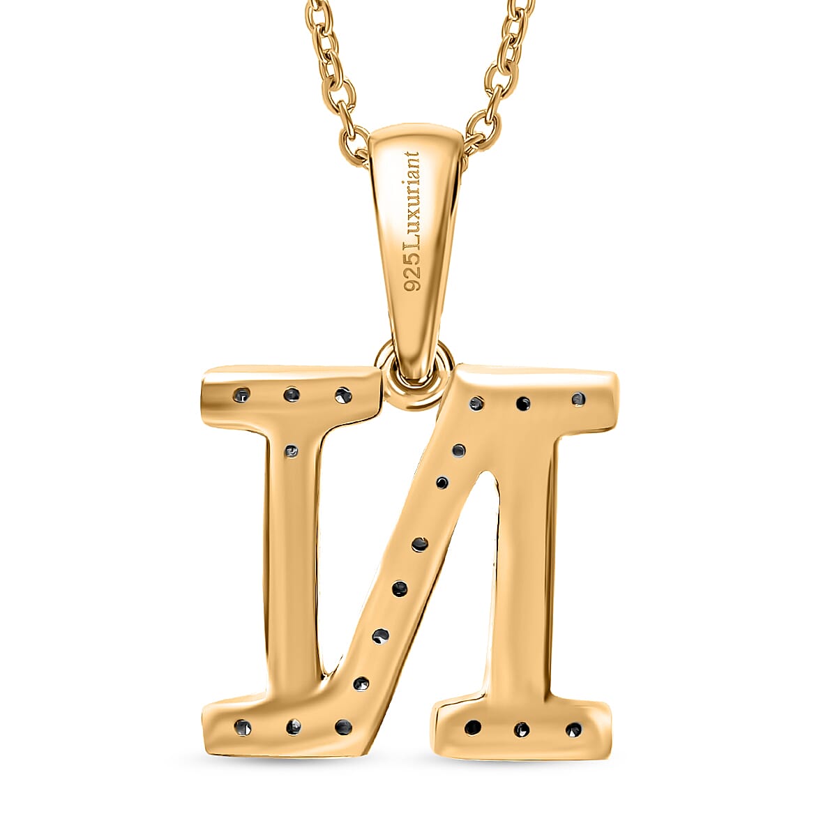 Luxuriant Lab Grown Diamond (VS-EF) Pendant with Chain (Size 18 - 2) in 18K Vermeil Yellow Gold Plating Sterling Silver