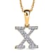 LUXURIANT Lab Grown Diamond Y Initial Pendant with Chain (Size 18 - 2 Ext) in 18K Vermeil Yellow Gold Plating Sterling Silver (VS-EF)