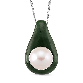 https://tjcuk.sirv.com/Products/44/1/4412139/White-Shell-Pearl-Green-Jade-Pendant-with-Chain-Size-18-in-Two-Tone-Pl_4412139.jpg?w=342&h=342