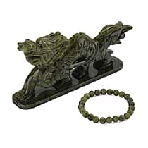 2 Piece Set -  Serpentine Accessories and Stone Bracelet 2195.00ct  2195.000  Ct.