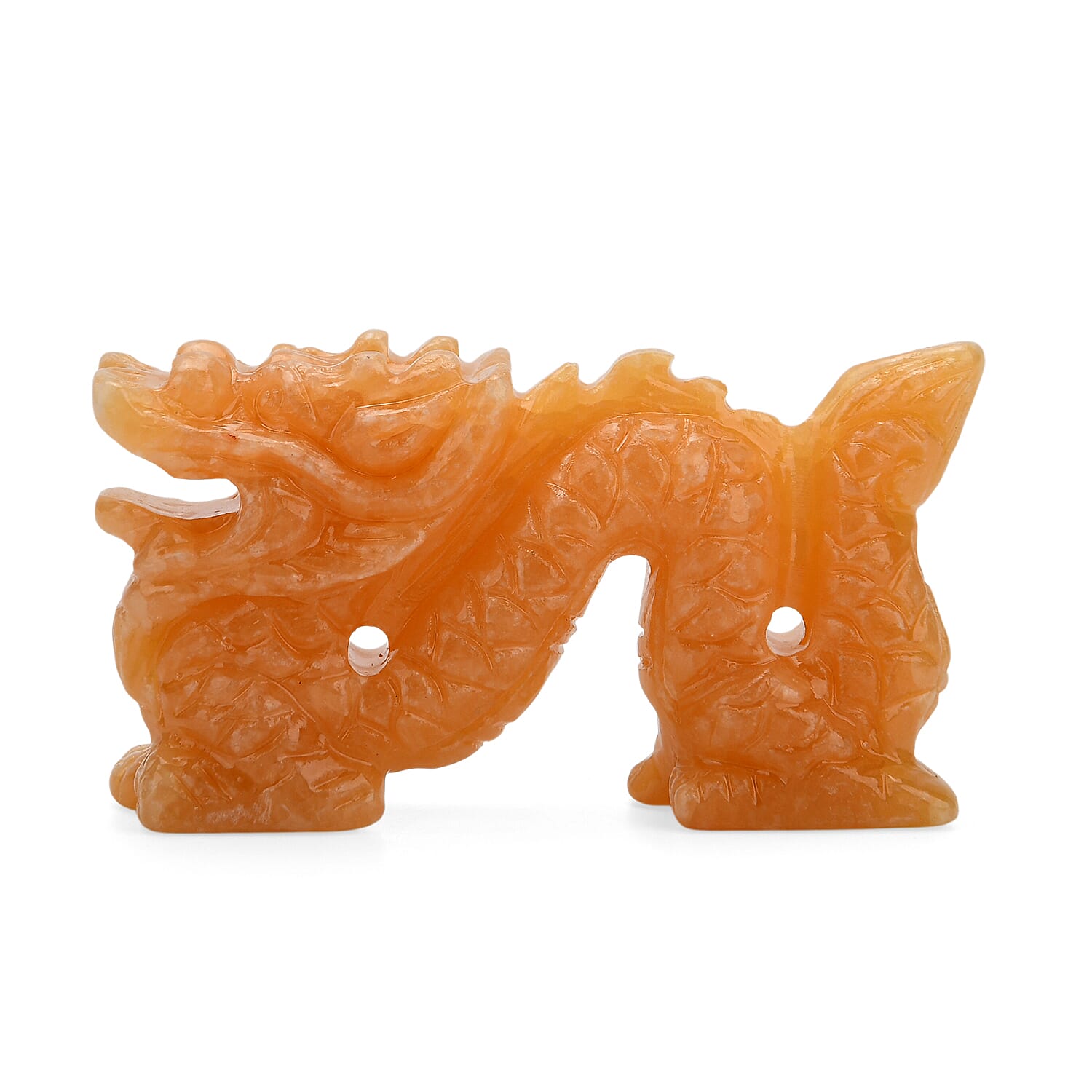 The Carved Treasure Collection - Honey Serpentine Carved Dragon Ornament 1775.00 Ct.
