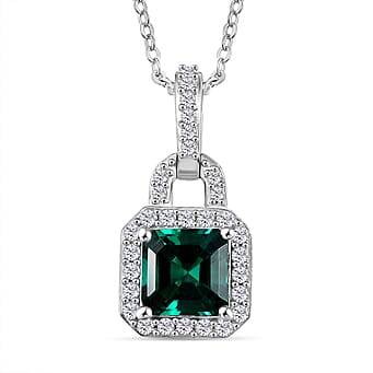 https://tjcuk.sirv.com/Products/44/1/4415154/Lab-Grown-Emerald-White-Zircon-Pendant-with-Chain-Size-20-in-Rhodium-O_4415154.jpg?w=342&h=342
