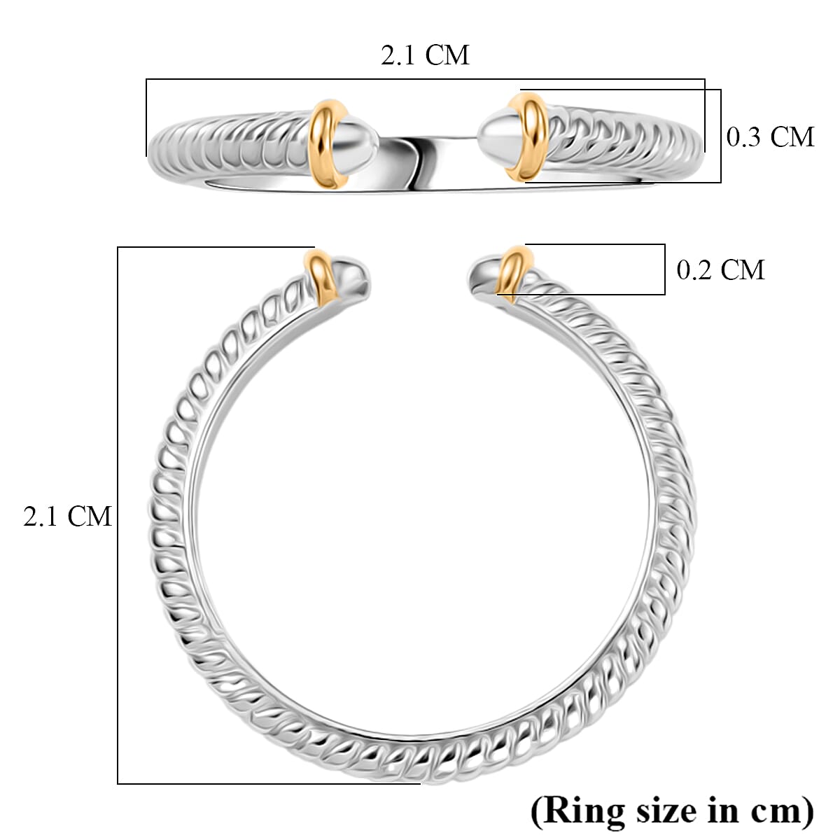 Set of 2 - Moissanite Stackable Ring Sterling Silver, Silver Wt. 8.80 Gms.