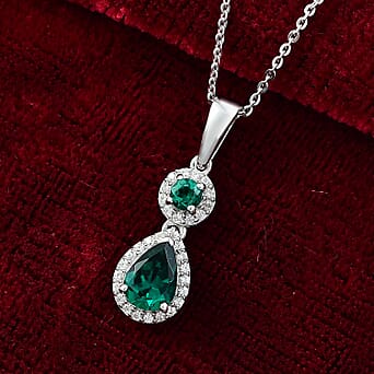 https://tjcuk.sirv.com/Products/44/1/4416323/Lab-Grown-Emerald-White-Zircon-Pendant-with-Chain-Size-20-in-Rhodium-O_4416323_2.jpg?w=342&h=342