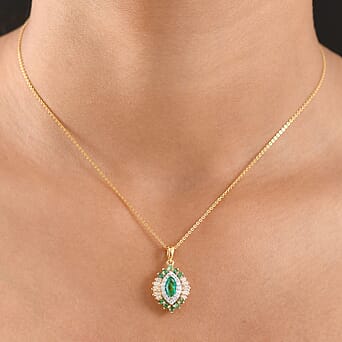 https://tjcuk.sirv.com/Products/44/1/4417161/Premium-Emerald-Moissanite-Pendant-with-Chain-Size-20-in-18K-YG-Vermei_4417161_1.jpg?w=342&h=342