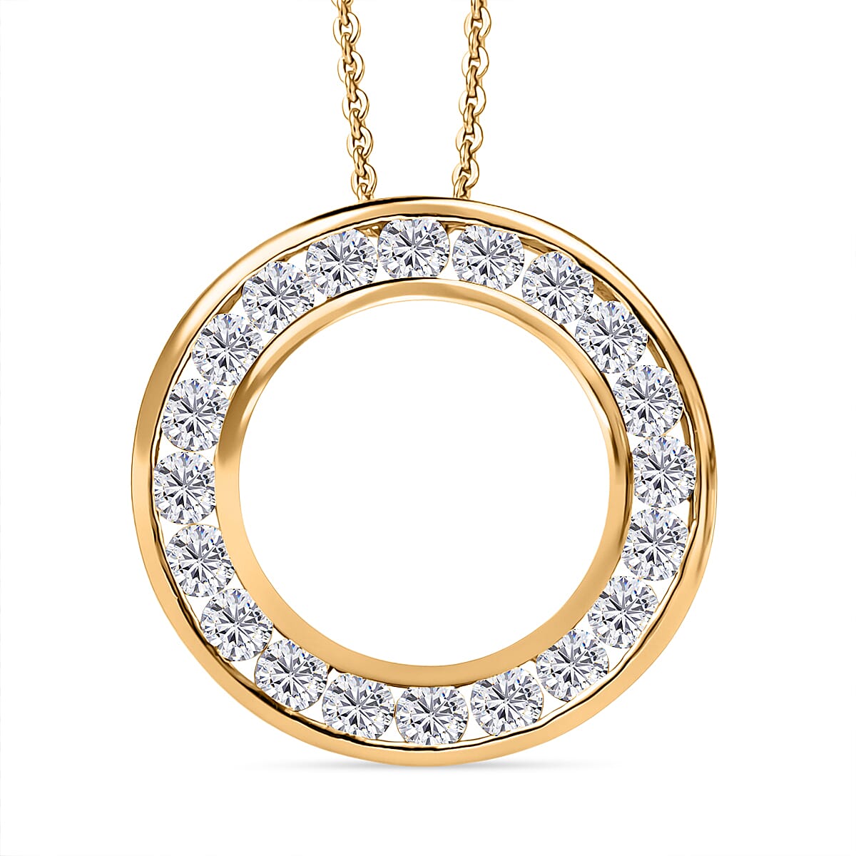 Moissanite Pendant with Chain (Size 20