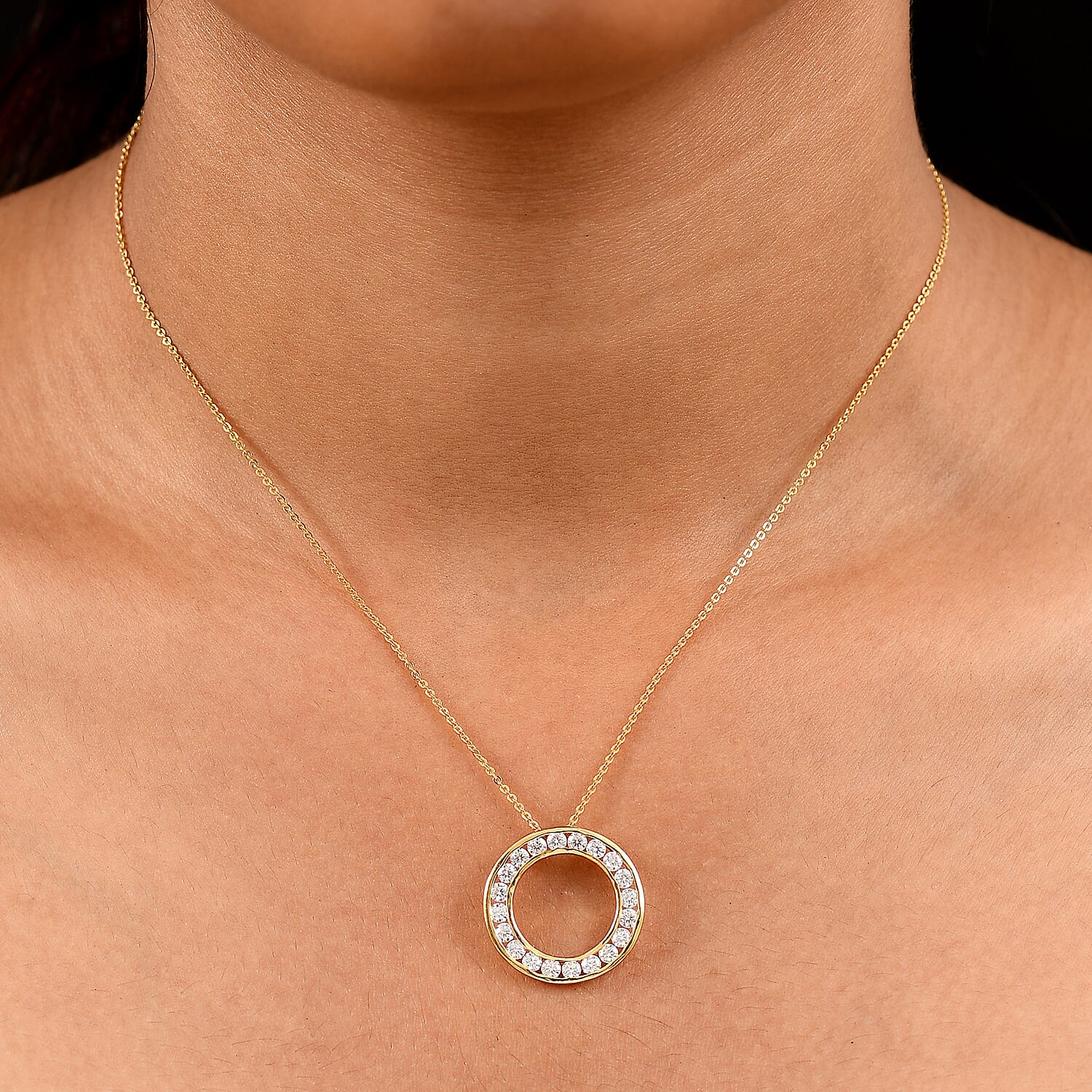 Moissanite Pendant with Chain (Size 20