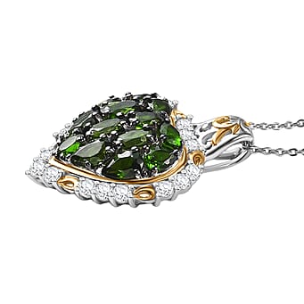 https://tjcuk.sirv.com/Products/44/1/4417795/Natural-Chrome-Diopside-White-Zircon-Pendant-with-Chain-Size-20-in-Rho_4417795_3.jpg?w=342&h=342