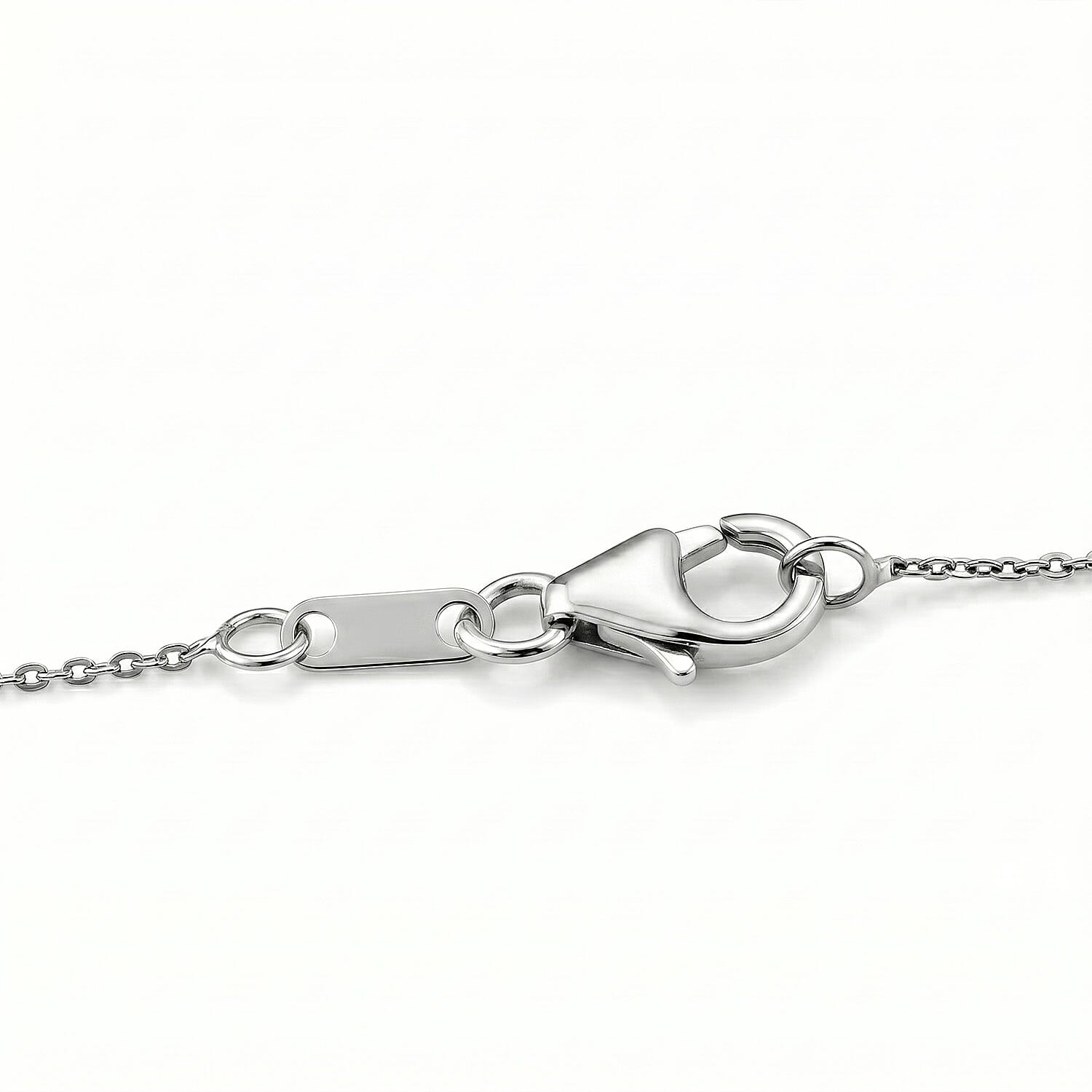 Luxuriant Lab Grown Diamond (VS-EF) Cross Pendant with Chain (Size 20) in Rhodium Overlay Sterling Silver