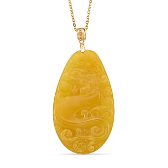 https://tjcuk.sirv.com/Products/44/1/4418596/Honey-Jade-Pendant-with-Chain-Size-20-in-Yellow-Gold-Plated-Sterling-S_4418596.jpg?w=342&h=342