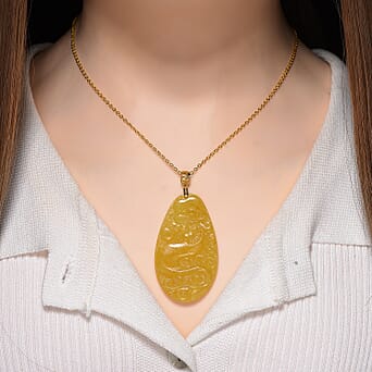 https://tjcuk.sirv.com/Products/44/1/4418596/Honey-Jade-Pendant-with-Chain-Size-20-in-Yellow-Gold-Plated-Sterling-S_4418596_2.jpg?w=342&h=342