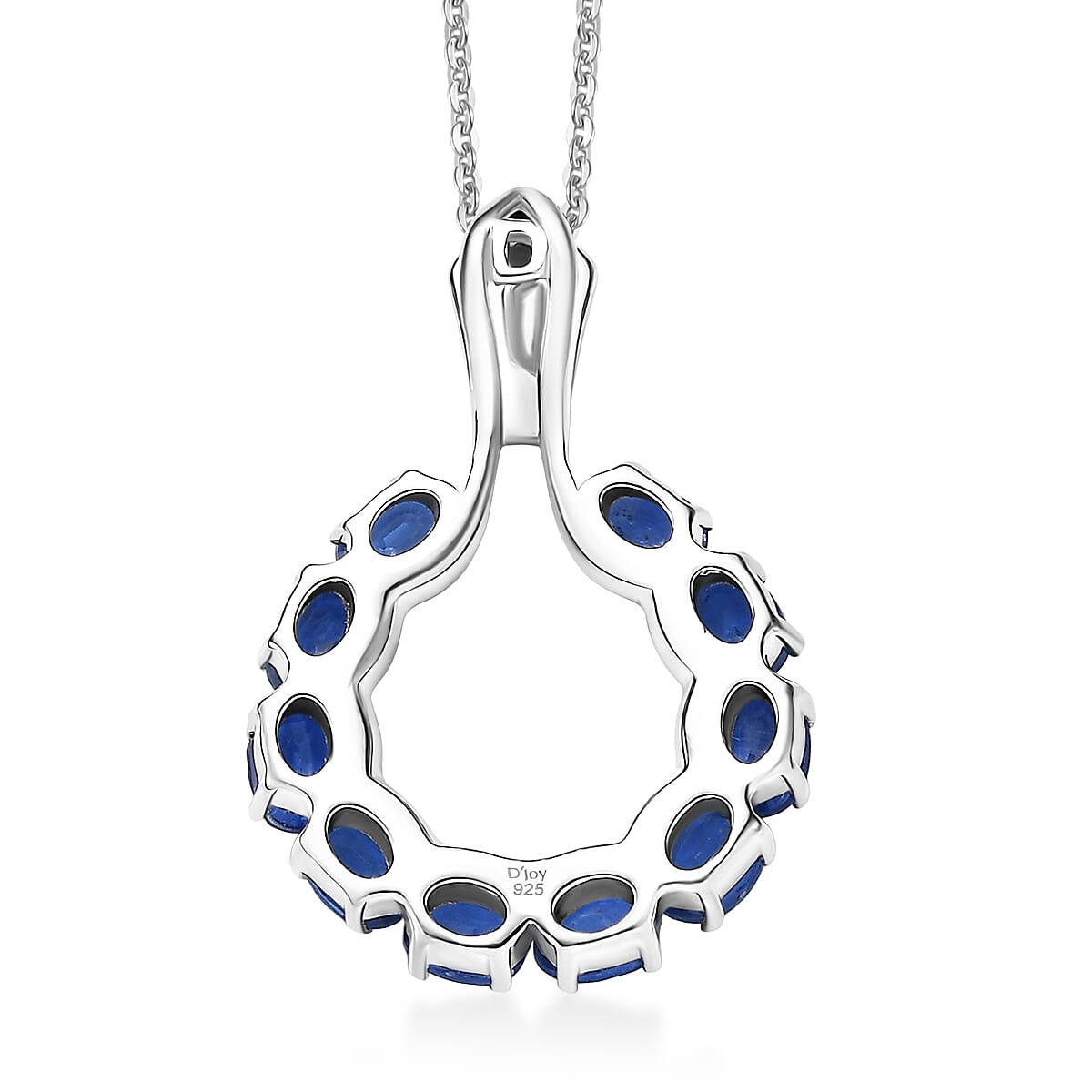 Kashmir Kyanite Pendant with Chain (Size 20) in Platinum Overlay Sterling Silver 2.48 Ct.