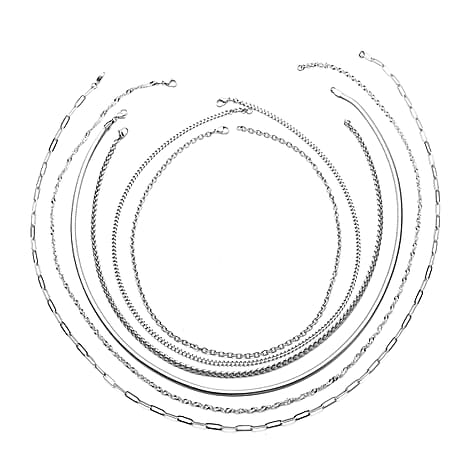 EverTrue Birthday Deal! Set of 16 - 6 Necklaces (Size - 30-24-20), 6 Bracelets (Size - 7 with Extender), 2 Push Back Earrings with Clasp, Storage Box & Magnetic Chain Extender
