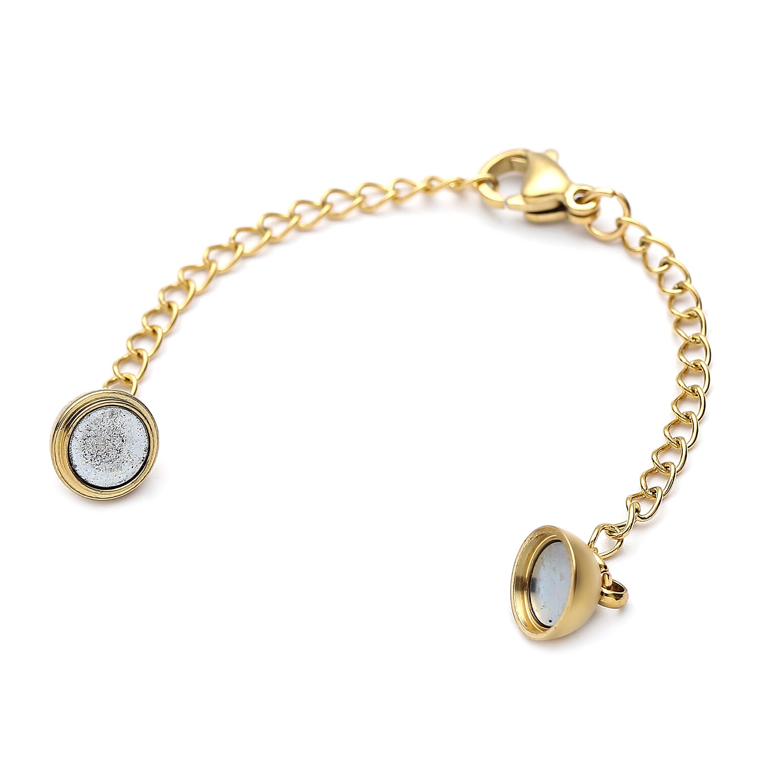 EverTrue Birthday Deal! Set of 16 - 6 Necklaces (Size - 30-24-20), 6 Bracelets (Size - 7 with Extender), 2 Push Back Earrings with Clasp, Storage Box & Magnetic Chain Extender in Yellow