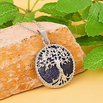 https://tjcuk.sirv.com/Products/44/1/4419299/Blue-Sandstone-Pendant-with-Chain-Size-20-in-Silver-Tone-2-00-Ct_4419299_1.jpg?w=342&h=342