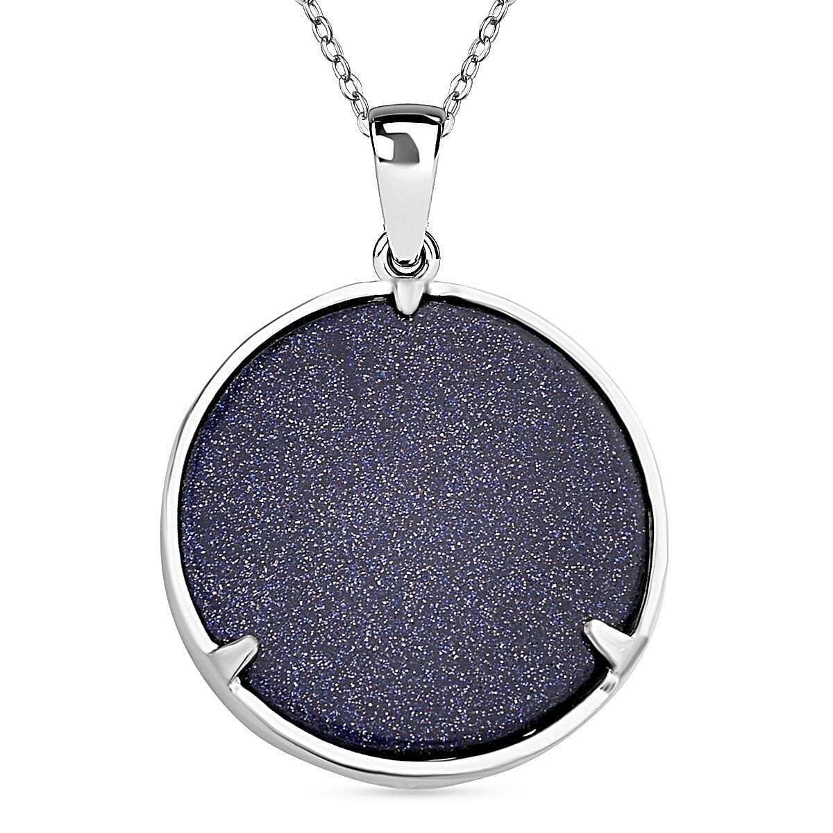 Natures Treasures - Blue Sandstone Tree Of Life Pendant with Chain (Size 20)