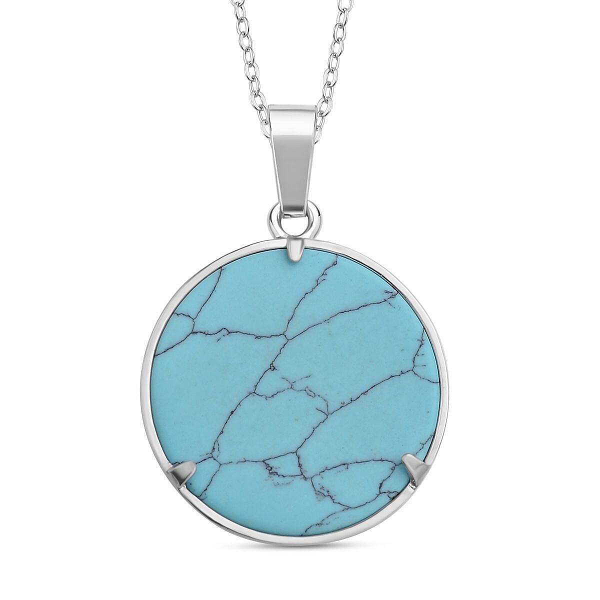Natures Treasures - Blue Howlite Tree Of Life Pendant with Chain (Size 20)