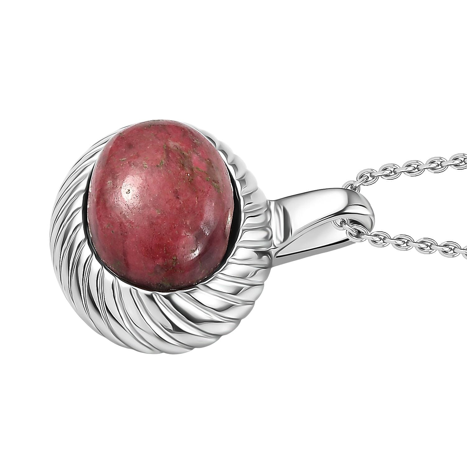EverTrue Natural Thulite Pendant with Chain (Size 20) 8.36 Ct.