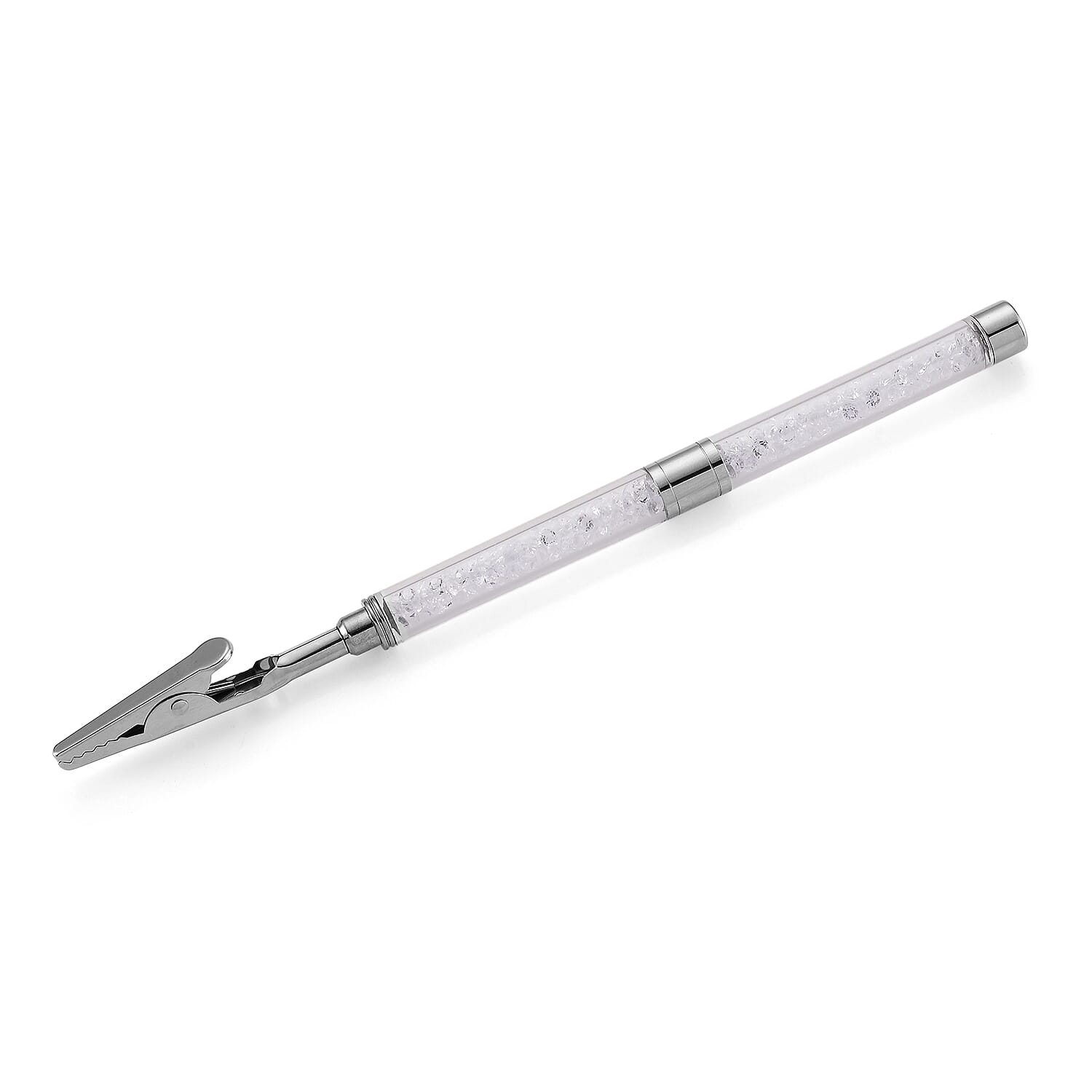 Set of 2 - Austrian White Crystal Bracelet Buddies in Yellow Gold & Silver Plated