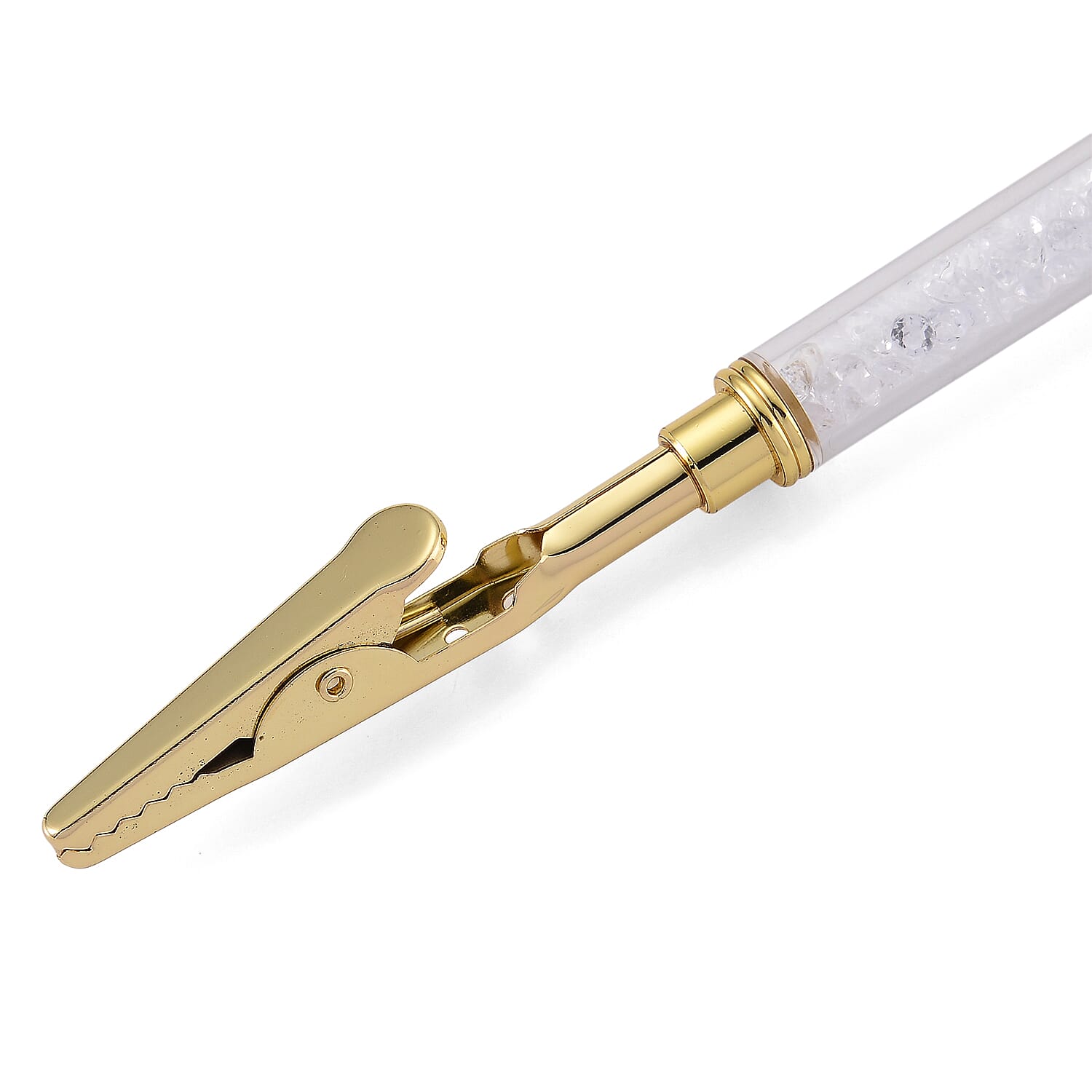 Set of 2 - Austrian White Crystal Bracelet Buddies in Yellow Gold & Silver Plated