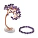 2 Piece Set - Multi Gemstones Tree & Bracelet (Strechable) 290.00 Ct.