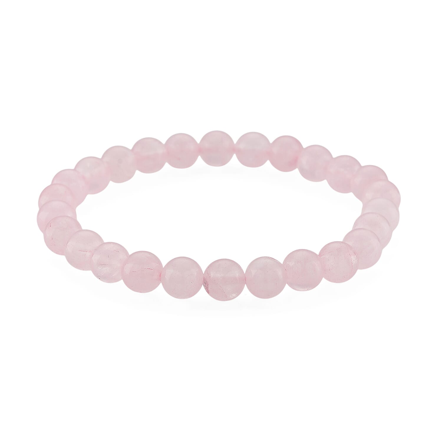 2 Piece Set - Rose Quartz Bracelet (Strechable) & Gemstone Tree in Rose Gold Plated 290.00 Ct.