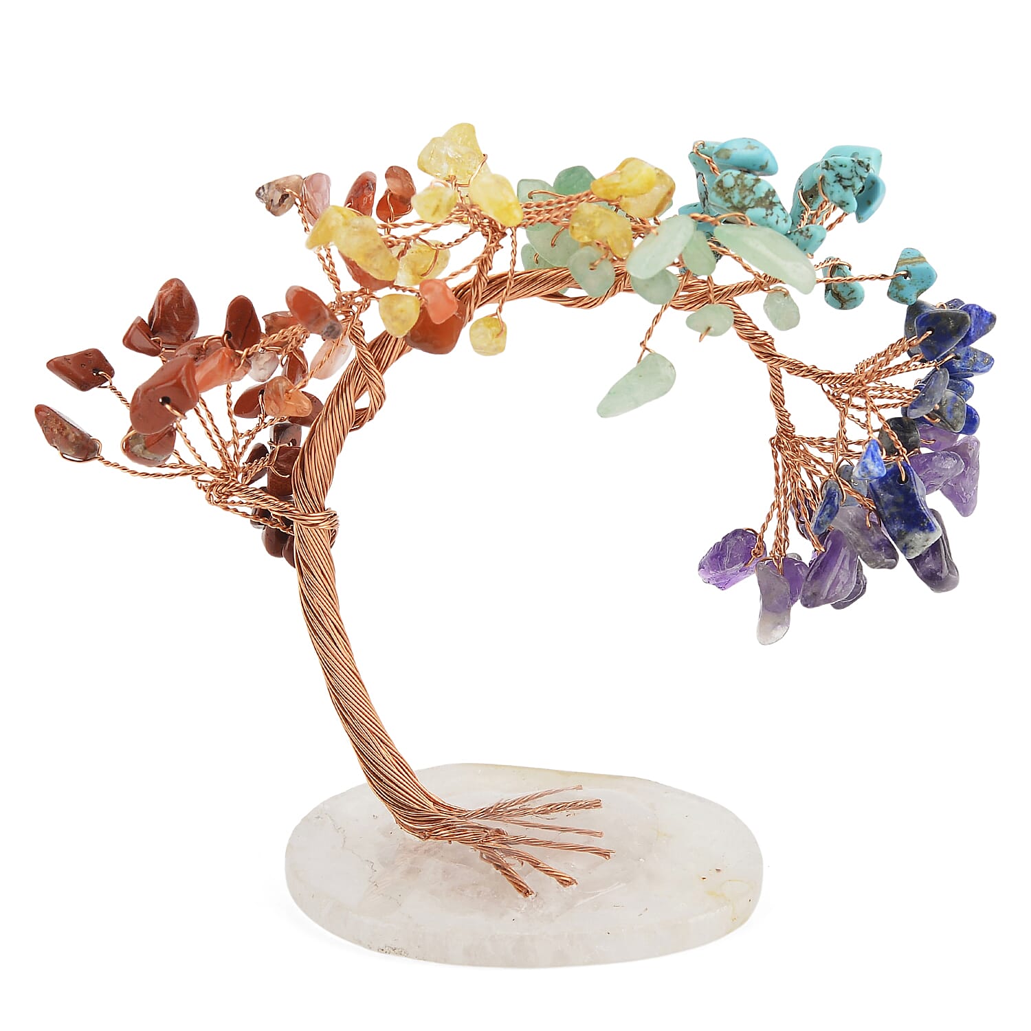 2 Piece Set - Multi Gemstones Tree & Bracelet (Strechable) 290.00 Ct.