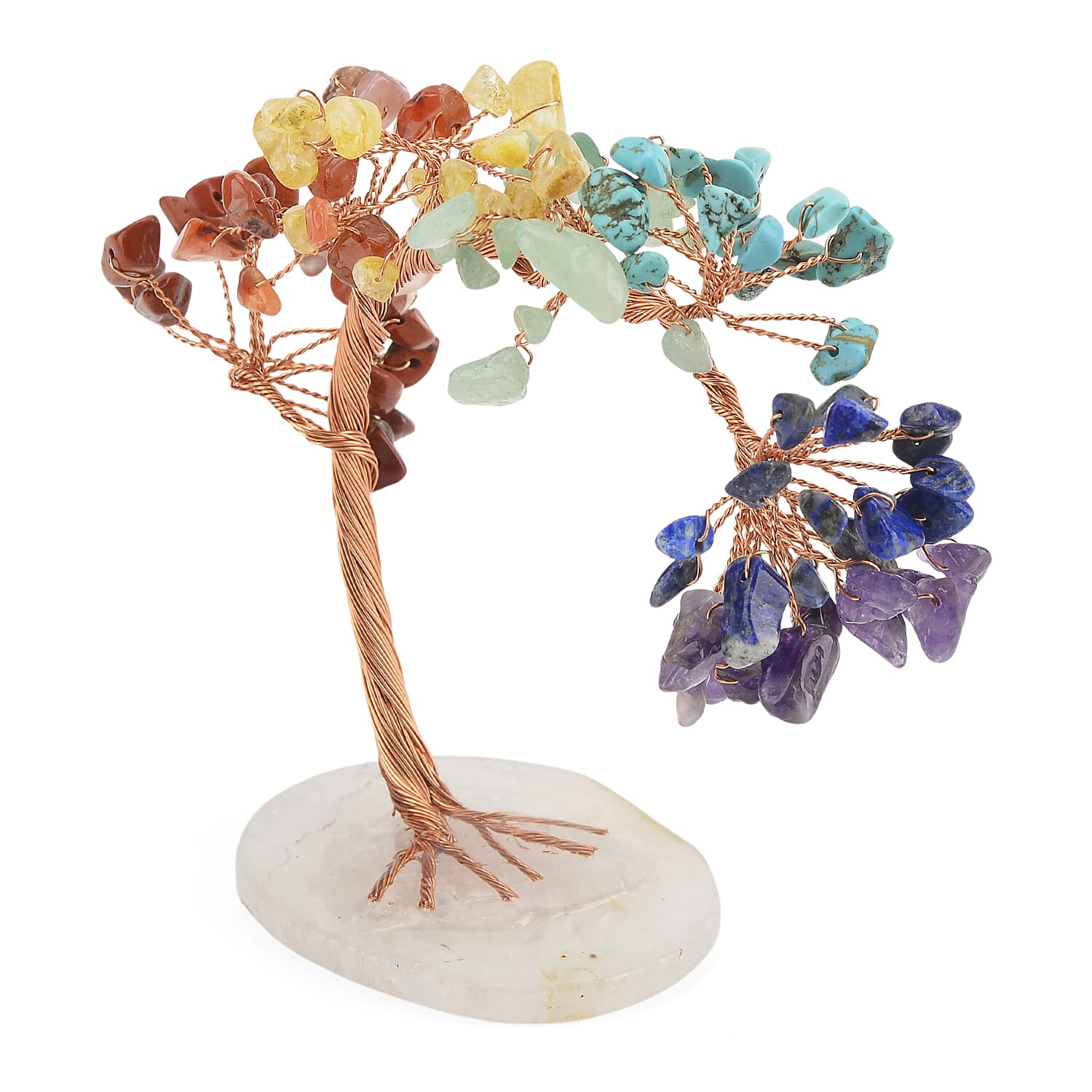 2 Piece Set - Multi Gemstones Tree & Bracelet (Strechable) 290.00 Ct.