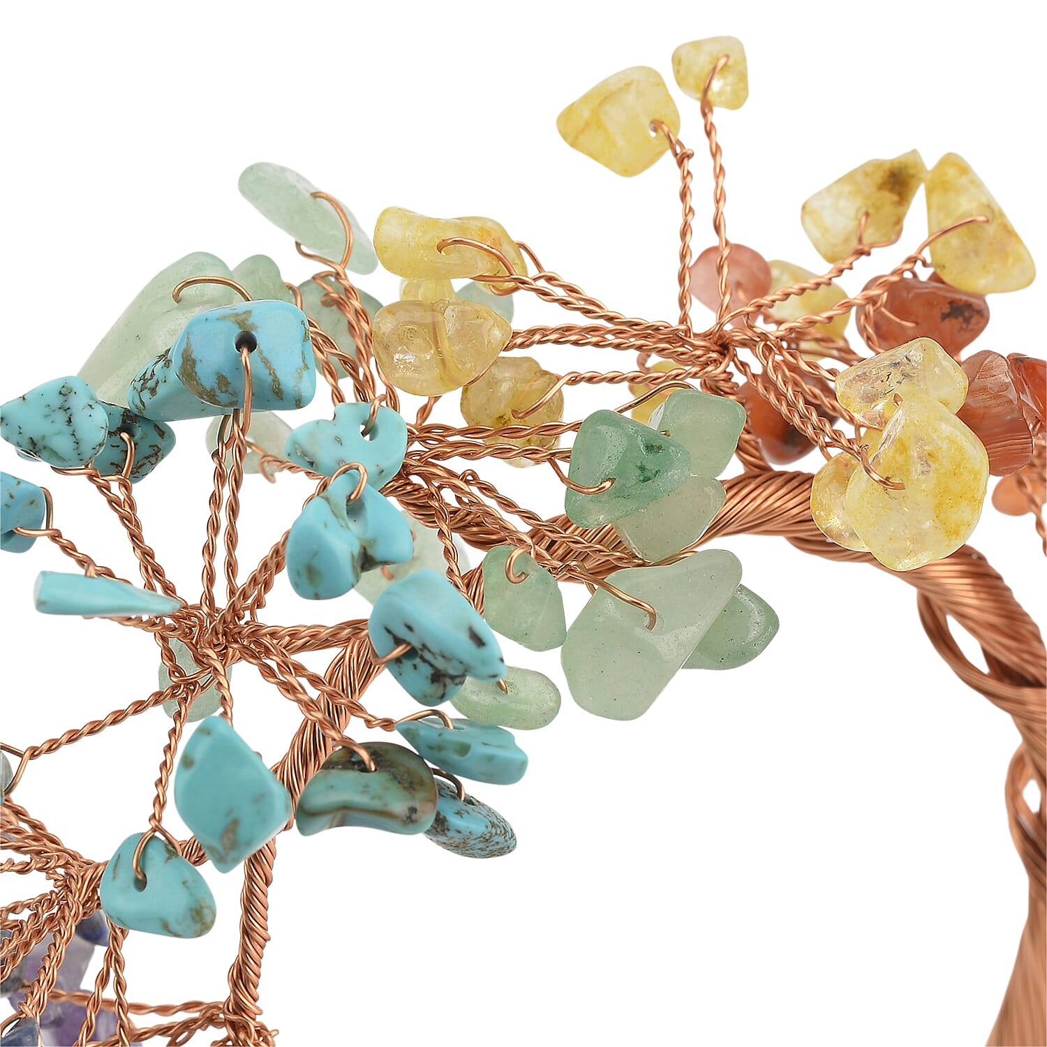 2 Piece Set - Multi Gemstones Tree & Bracelet (Strechable) 290.00 Ct.