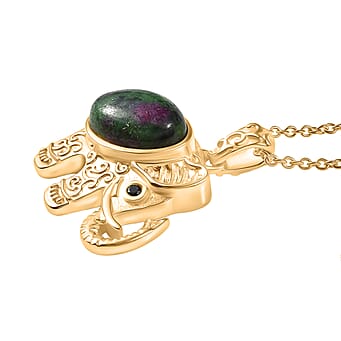 https://tjcuk.sirv.com/Products/44/2/4421994/Ruby-Zoisite-Black-Spinel-Pendant-with-Chain-Size-20-Stainless-Steel-0_4421994_3.jpg?w=342&h=342