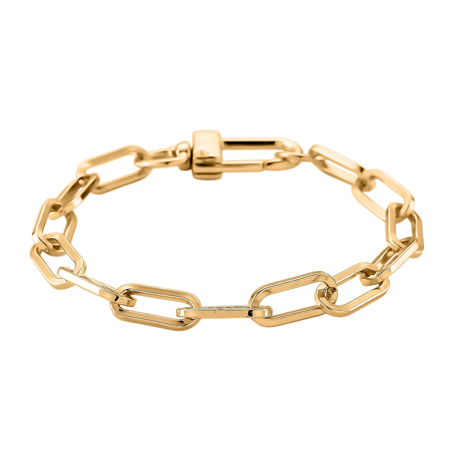2 Piece Set - Chain Link Necklace (Size 30) & Bracelet (Size 8) in Yellow Gold Plated