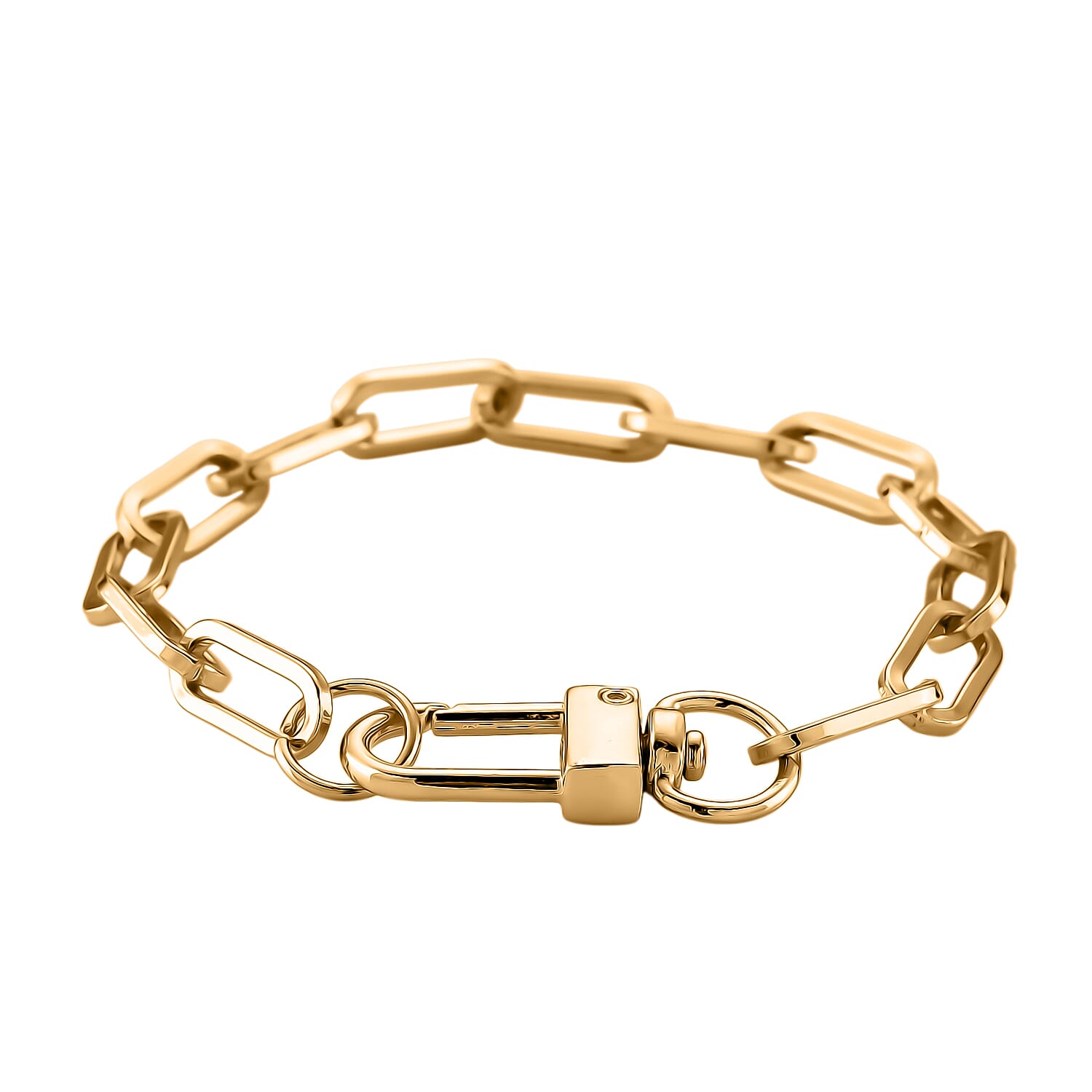 2 Piece Set - Chain Link Necklace (Size 30) & Bracelet (Size 8) in Yellow Gold Plated