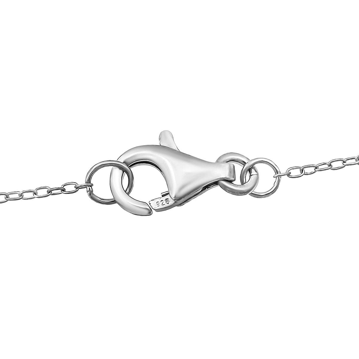 Masoala Sapphire & Lab Grown Diamond (SI-GH) Pendant with Chain (Size 20) in Rhodium Overlay Sterling Silver 5.40 Ct.