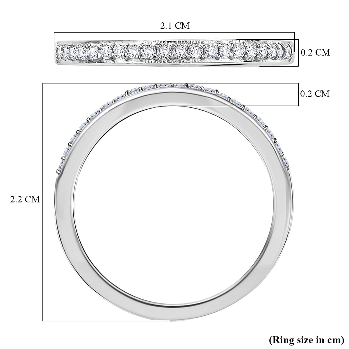 Set of 3 - African Amethyst, Skyblue Topaz & White Zircon Stackable Ring in Rhodium Overlay Sterling Silver 2.71 Ct, Silver Wt. Wt. 5.82 Gms.