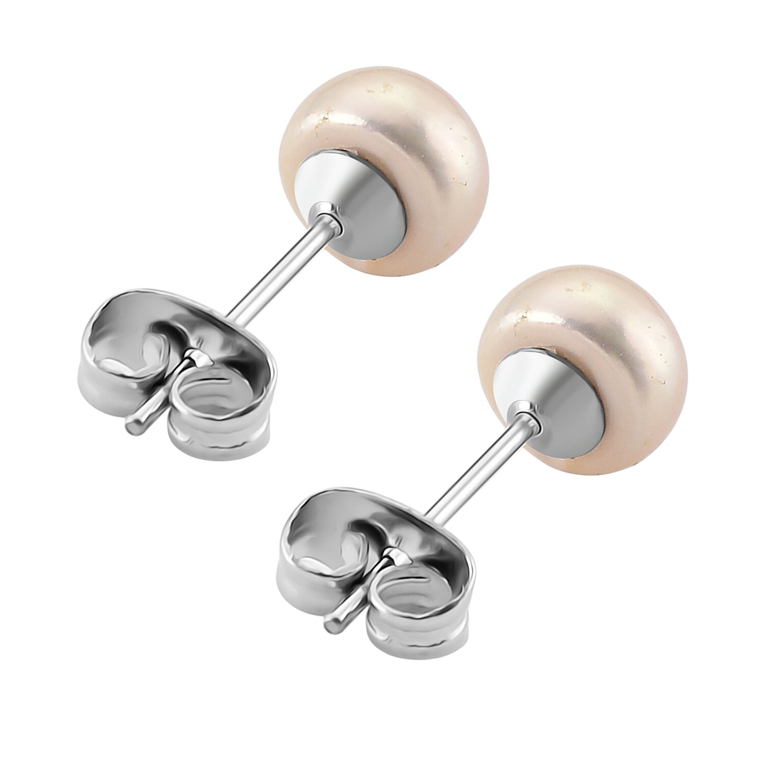 2 Piece Set - Push Back Earring & White Fresh Water Pearl Red Garnet, African Amethyst,  Aquamarine, White Quartz & Multi Gemstone 1108.00 Ct.